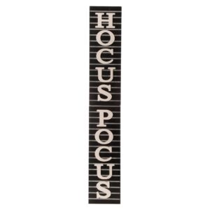 Glitzhome 60 in. H Halloween Wooden Hocus Pocus Standing Porch Sign or Hanging Decor (KD, 2-Function)