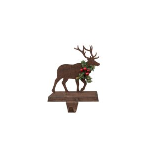 Glitzhome Wooden/Metal Reindeer Stocking Holder (2-Pack)