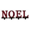 Glitzhome Wooden/Metal NOEL Christmas Stocking Holder (Set of 4)