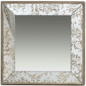 A & B Home 24 in. x 24 in. Decorative Mirror Tray in Rustic Brown