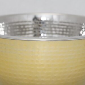 ExcelSteel 1.75 QT Professional Stainless-Steel Hammered Mixing Bowl with Gold Tone