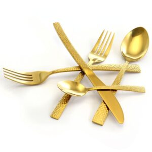 MegaChef Baily 20-Piece Gold Stainless Steel Flatware Set (Service for 4)