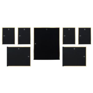 Stonebriar Collection Decorative Stamped Gold Picture Frame Set (Set of 7)