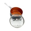 Gotham Steel 3 qt. Aluminum Ti-Ceramic Nonstick Sauce Pan with Glass Lid