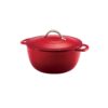 Tramontina Gourmet Enameled 6.5 qt. Round Cast Iron Dutch Oven in Gradated Red with Lid