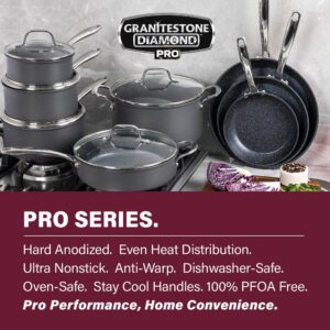 GRANITESTONE Professional 13-Piece Aluminum Hard Anodized Diamond and Mineral Coating Ultimate Nonstick Premium Cookware Set