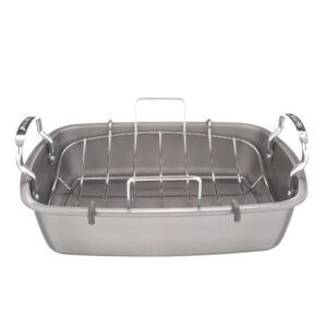 Circulon 17 in. x 13 in. Nonstick Bakeware Roaster with U-Rack