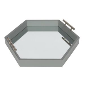 Kate and Laurel Lipton Gray Decorative Tray