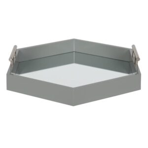 Kate and Laurel Lipton Gray Decorative Tray