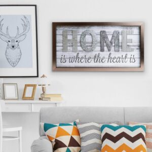 Pinnacle Home Is Where The Heard Is Wood Plank Decorative Sign