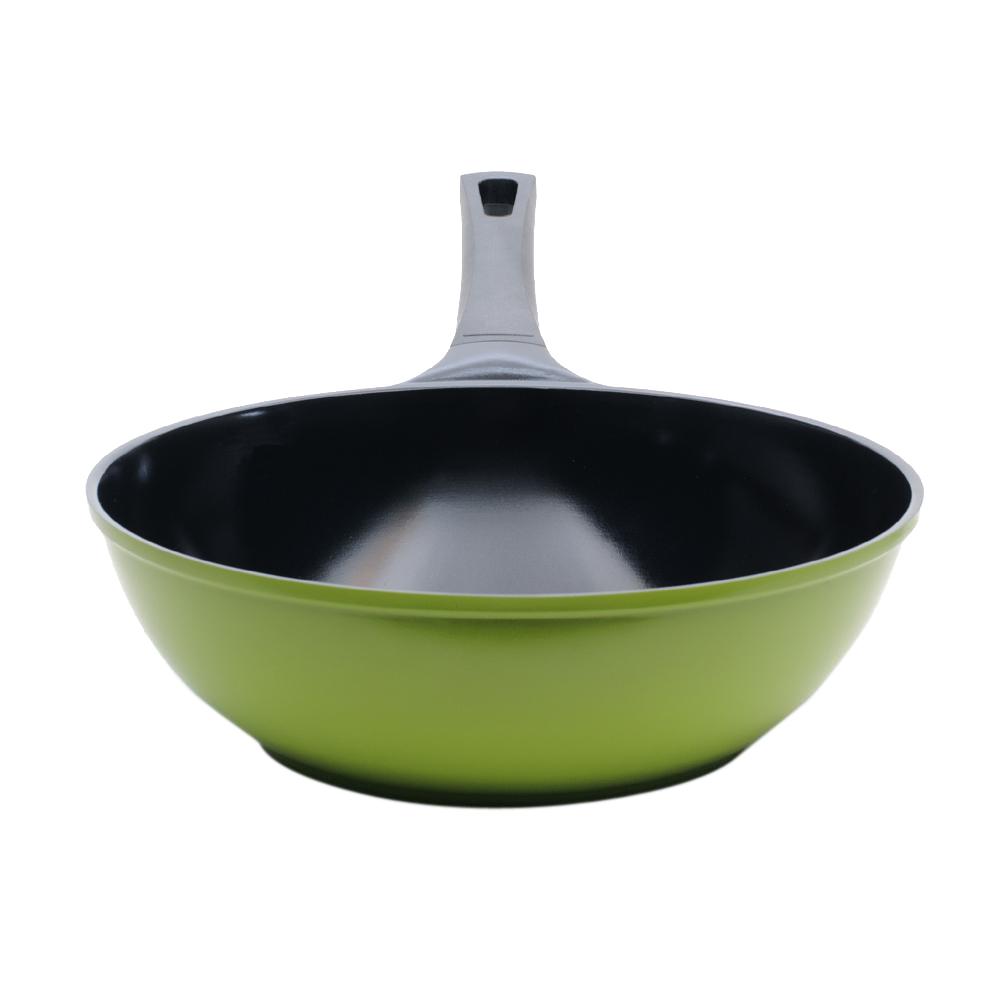 Ozeri Green Earth 14.5 in. Aluminum Ceramic Nonstick Frying Pan in Green