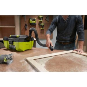 RYOBI 18-Volt ONE+ 3 Gal. Project Wet/Dry Vacuum w/Accessory Storage and Lithium-Ion 4.0 Ah LITHIUM+ HP High Capacity Battery
