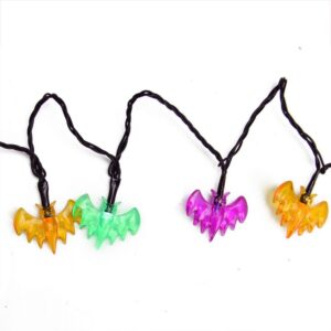 Northlight 4.75 in. LED B/O Multi-Color Bat Halloween Lights (10-Set)