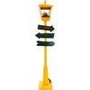 Haunted Hill Farm 71 in. Orange Jack-O-Lantern Halloween Lamp Post with Animation and Spooky Music