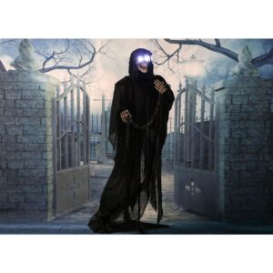 Haunted Hill Farm 5.5 ft. Animatronic Grim Reaper Halloween Prop