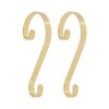Haute Decor Brass Stocking Scroll Stocking Holder (2-Pack)
