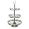 Heim Concept 20 in. H 3-Tier Glastainless Steel/Nip Stand Detachable Crystal Border (Plates 8/10/12 in.)