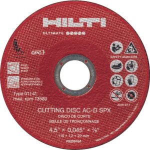 Hilti 6.0 in. x 0.045 in. x 7/8 in. AC-D SPX Type 1 Flat Ultimate Zirconium Cutting Disc (25-Pack)