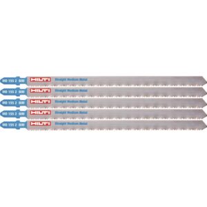 Hilti 6 in. 13 TPI MD 155 2 Bi-Metal T-Shank Premium Jig Saw Blade for Cutting Metals Up To 160 mm Thick (5-Pack)