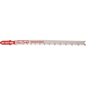 Hilti 4.25 in. 5 TPI to 10 TPI UB 108 Bi-Metal T-Shank Premium Jig Saw Blade for Cutting Metal and Wood (5-Pack)