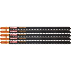 Hilti 6 in. 6 TPI WD 155 4 High Carbon Steel T-Shank Premium Jig Saw Blade for Cutting Wood Up to 160 mm Thick (5-Pack)