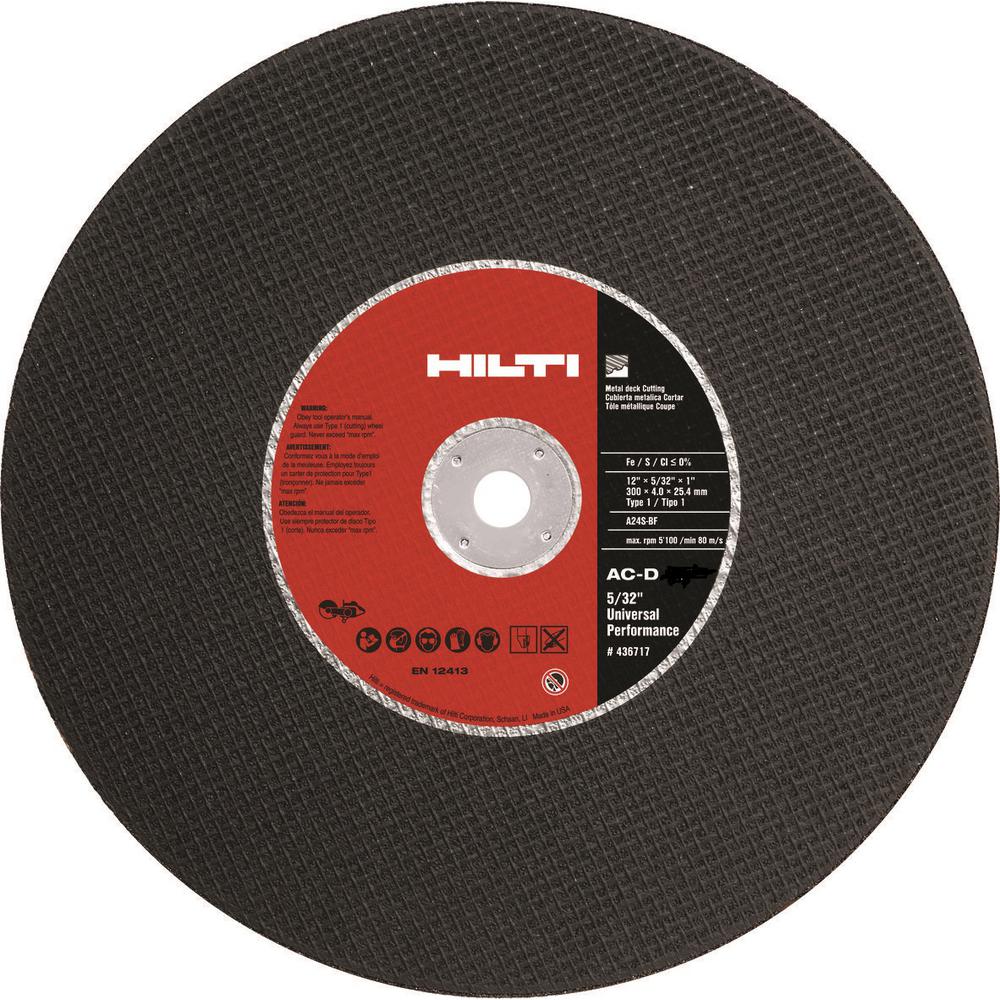 Hilti 14 in. x 5/32 in. x 1 in. SP-1 Abrasive Metal Deck Cutting Gas Saw Blade/Disc (10-Pack)