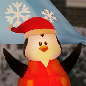 Home Accents Holiday 7 ft. Pre-Lit LED Inflatable Santa in Sailboat Scene