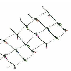Home Accents Holiday 36 in. x 48 in. 50-Light Solar LED Multi-Color Net Light Set