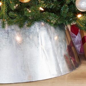 Home Accents Holiday 27 in. D Galvanized Metal Christmas Tree Collar