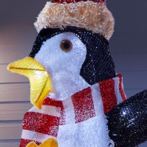 Home Accents Holiday 4 ft LED Penguin and Skating Snowman
