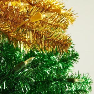 Home Accents Holiday 7.5 ft. Rainbow Color Pine LED Pre-Lit Artificial Christmas Tree with 500 SureBright Warm White Lights
