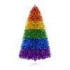 Home Accents Holiday 7.5 ft. Rainbow Color Pine LED Pre-Lit Artificial Christmas Tree with 500 SureBright Warm White Lights