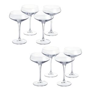 Home Decorators Collection Genoa 11.25 oz. Lead-Free Crystal Coupe Cocktail Glasses (Set of 8)
