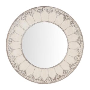 Home Decorators Collection Medium Round Ivory Antiqued Classic Accent Mirror (32 in. Diameter)