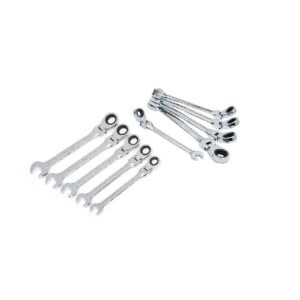Husky SAE/MM Flex-Head Ratcheting Wrench Set (10-Piece)