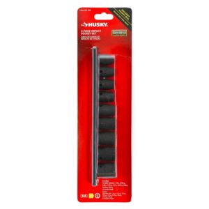 Husky 3/8 in. Drive Standard SAE Impact Socket Set (9-Piece)