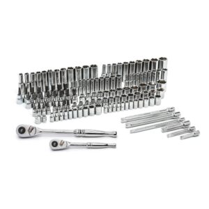 Husky 144-Position 1/4 in. and 3/8 in. Drive Mechanics Tool Set (125-Piece)