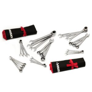Husky Master Metric and SAE Reversible Ratcheting Wrench Set (25-Piece)