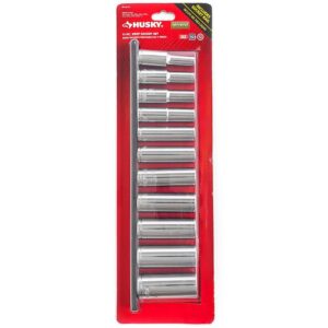Husky 1/2 in. Drive Deep SAE Socket Set (11-Piece)