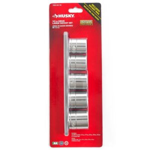 Husky 1/2 in. Drive Metric X-Large Socket Set (5-Piece)