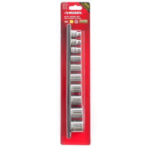 Husky 3/8 in. Drive Standard SAE Socket Set (10-Piece)