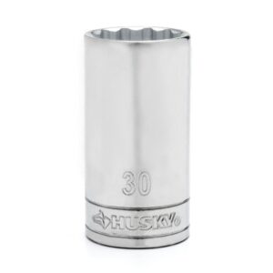 Husky 1/2" Drive 12 Point Deep Metric Socket 30mm