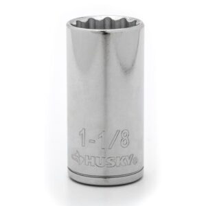 Husky 1/2 in. Drive Deep 1-1/8 in. Socket (12-Point)