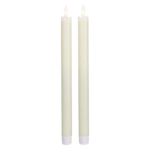 Northlight Set 2-Ivory Flameless Taper Christmas Candles 12 in.