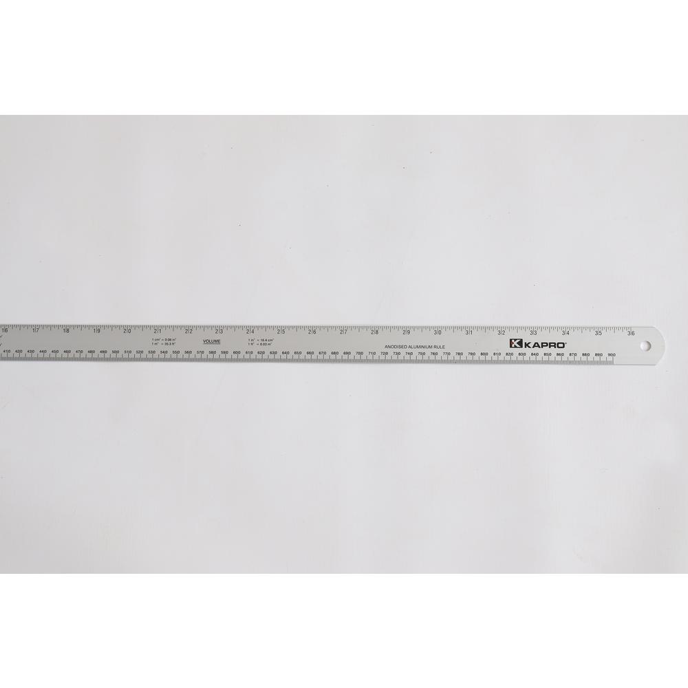 Kapro 36 in. Aluminum Ruler with Conversion Tables with English/Metric Graduations 1/16 and mm