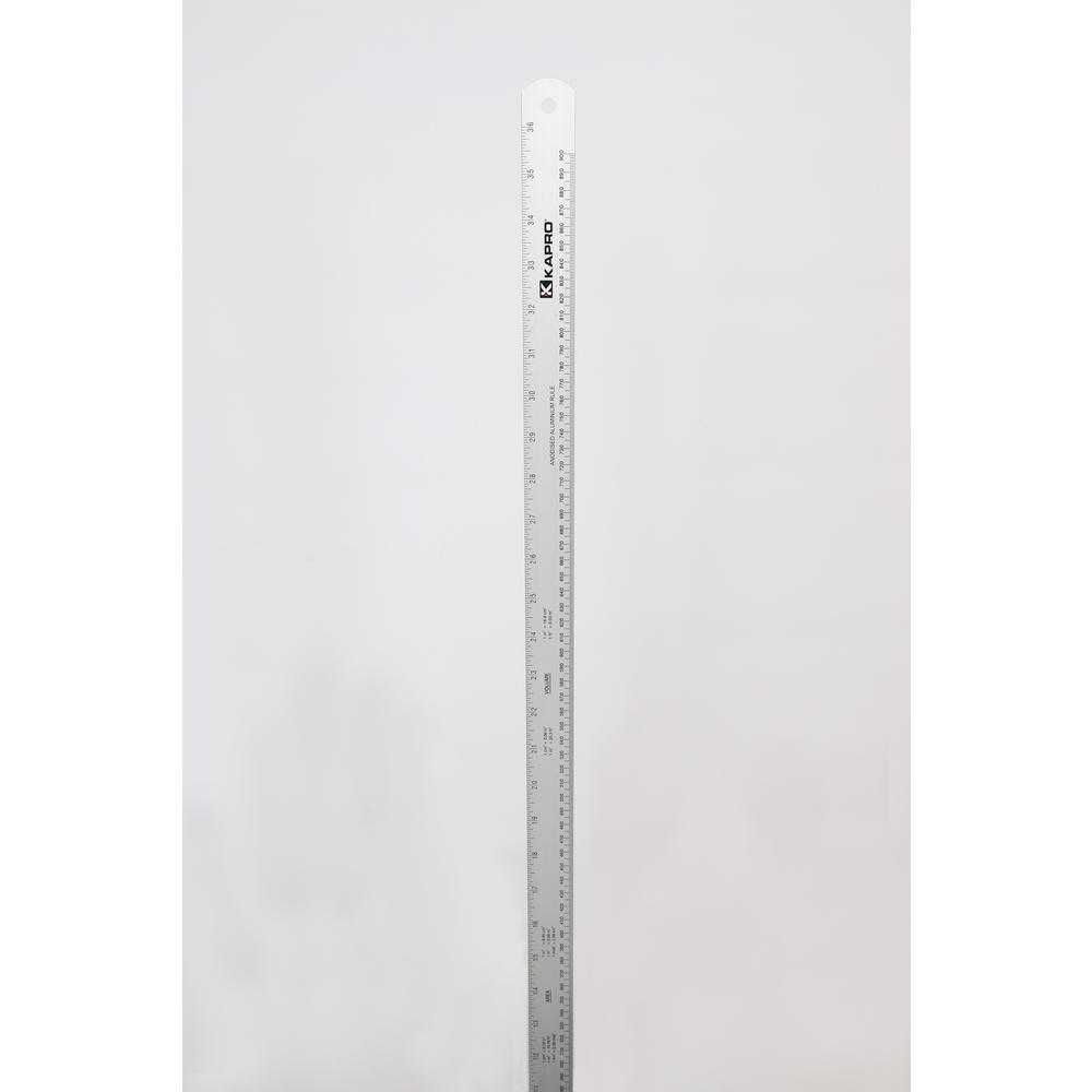 Kapro 36 in. Aluminum Ruler with Conversion Tables with English/Metric Graduations 1/16 and mm