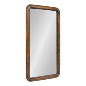 Kate and Laurel Medium Rectangle Walnut Brown Classic Mirror (31.5 in. H x 16.73 in. W)