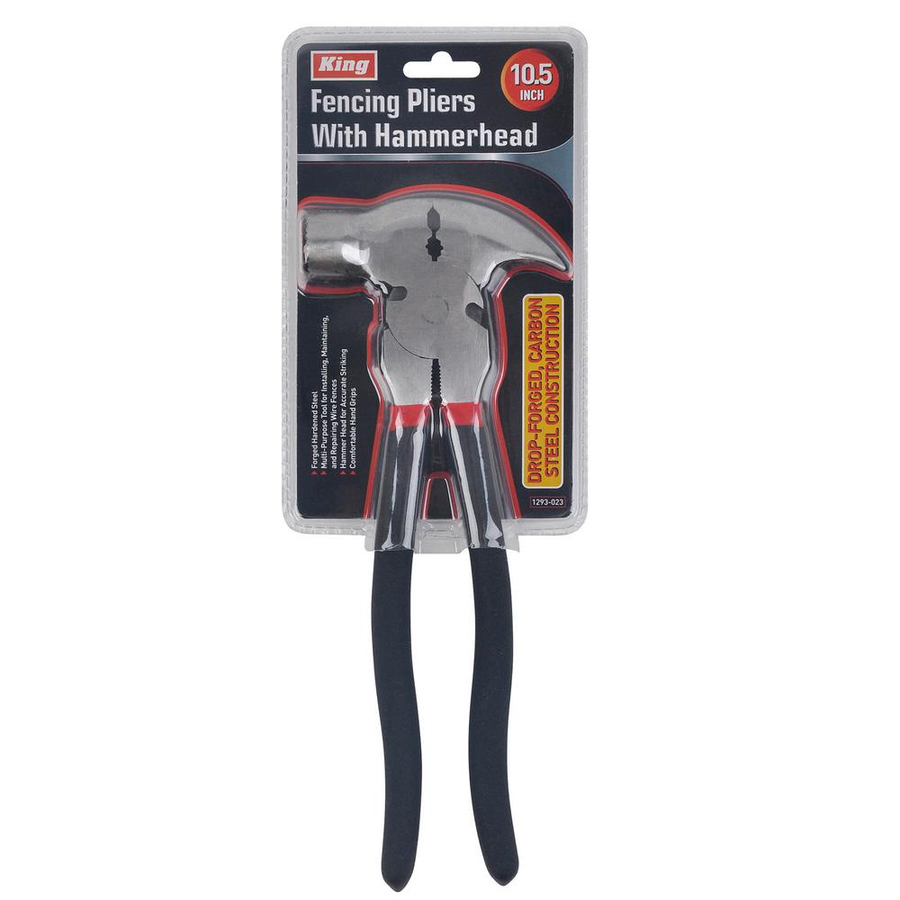 KING 10.5 in. Fencing Pliers with Hammerhead