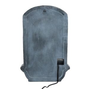 Sunnydaze Decor Seaside Resin Lead Solar Outdoor Wall Fountain with Battery Backup