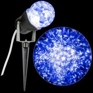 LightShow Icy Blue Projection Kaleidoscope Spotlight Stake